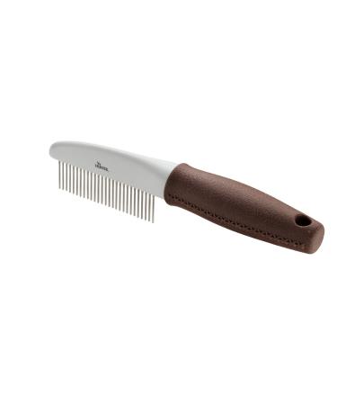 HUNTER SPA grooming comb with rotating teeth for the care of top coat and undercoat 21 x 4 cm grey / brown