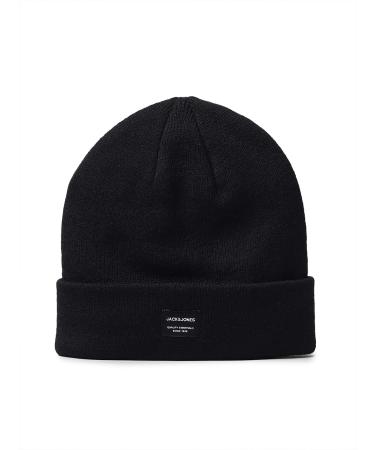 JACK & JONES Men's JACDNA BEANIE NOOS 12092815 One Size Black (Black Black)