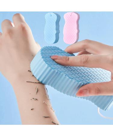 2022 New Ultra Soft Bath Body Shower Sponge  2PCS 3D Bath Sponge Shower Brush  Spa Scrub Exfoliator Dead SkRemove Reusable(1xBlue+1xPink)
