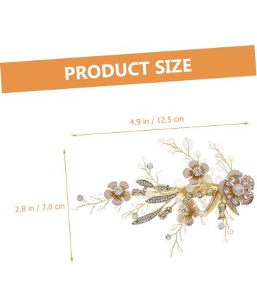 Beaupretty bridal hairpin bride hair clip flower hair clip rhinestone headpiece bridal hair hair barrettes for women hair for women wedding bride hair Wedding - Buy Online on GoSupps.com
