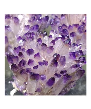 Natural Crystal Rough 1pc Natural Crystal Cluster Amethyst White Specimen Ore Purple Quartz Reiki Stone Raw Crystals Home Decor Great Choice for Home Decoration (Size : 350-400g)