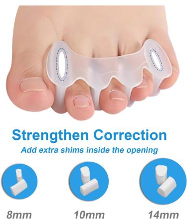 COOLWAVE Toe Separator & Spacer for Hammer Toes Bunions Plantar Fasciitis - Small with 6 Shims - Unisex Solution - Buy Online on GoSupps.com