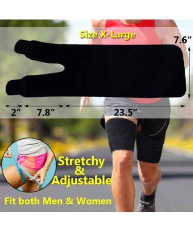Buy Hamstring Compression Sleeve | Thigh Brace & Quad Wraps for Running - XL Size - Buy Online on GoSupps.com
