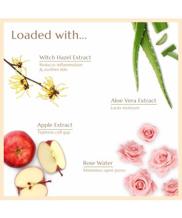 Rose Water & Witch Hazel Alcohol-Free Face Toner | Hydrating & Pore Tightening | 110ml for Glowing Skin | Men & Women | Suitable for All Skin Types - Buy Online on GoSupps.com
