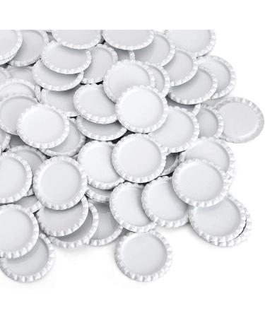 Flat Decorative Bottle Caps for Hair Bows & DIY Crafts - White 100pcs - Buy Online on GoSupps.com