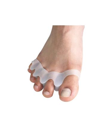 Scarlet Health |Toe spreader Spreader III 1 pair (2 pieces) gel support made of soft silicone 5-toe spreader at Hallux Valgus hammer toe bale toes transparent