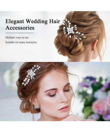 ZHIZAIHU 6 Pieces Crystal Wedding Hair Combs Hair Accessories for Girls - Buy Online on GoSupps.com