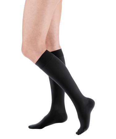 Medi Medive Plus compression knee socks unisex |Medical compression stockings CCL2 for women and men |Black |Size III |closedTime |normal