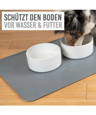 Karaluna Basic Silicone Bowl Pad 48x30 cm - Non-Slip Feeding Mat for Dogs & Cats - Gray - Buy Online on GoSupps.com