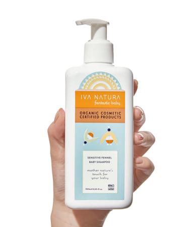 IVA NATURA Organic Sensitive Fennel Baby Shampoo Enriched with Chamomile Extracts 11.83 fl oz