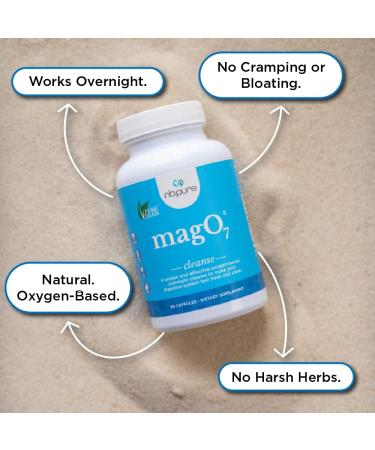 nbpure MagO7 Cleanse Bundle | Oxygen Detox Powder & Capsules for Colon Cleanse & Digestive Support | Gentle, Overnight Relief for Occasional Constipation & Bloating | 90 Capsules + 150g Powder - Buy Online on GoSupps.com