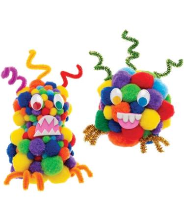 300pc 1 Assorted Pom Poms - Colorful Craft Balls for DIY Decor & Kids Projects - Buy Online on GoSupps.com