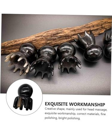 Hapinary Octopus Massage Comb - Handcrafted Yak Horn Hairbrush for Women | Portable Hair & Scalp Care Tool - Buy Online on GoSupps.com