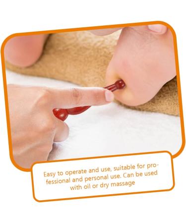 4-Piece Healeved Acupuncture Rod Set | Portable Wooden Pressure Point Massager | Unique Acupressure & Foot Massage Tools | 13x2.5cm - Buy Online on GoSupps.com