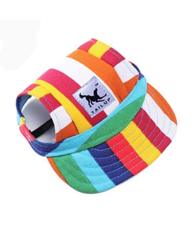 EGURS DOUS BASSEBALL HATES PEACE SUNBONNET SONNECTION HUNDE CAP Dog Hut For Small Medium and Large Dogs and Cats Rainbow Colors L