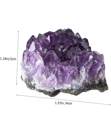 FOMIYES 2pcs Natural Crystal Cluster Decor Natural Gemstone Specimen Desktop Crystal Ornament Crystal Stone Purple Medium - Buy Online on GoSupps.com