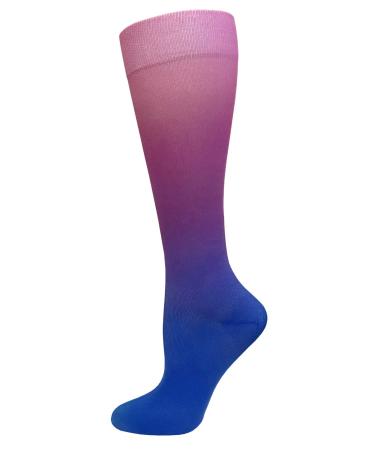 Prestige Medical 12 Soft Comfort Compression Socks Purple & Blue Ombr