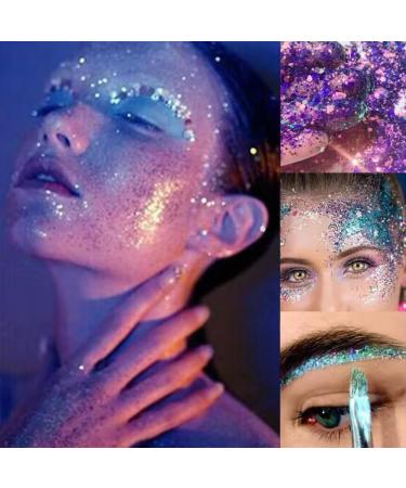 2 Pack Glitter Gel - Chunky Sequin Face & Nail Shimmer for Festivals & Parties | Long-Lasting Eye Shadow - Buy Online on GoSupps.com