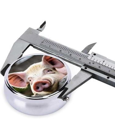 Cute Pig Round Pill Box - 3 Compartment Mini Portable Travel Medicine Organizer for Vitamins & Tablets - Buy Online on GoSupps.com