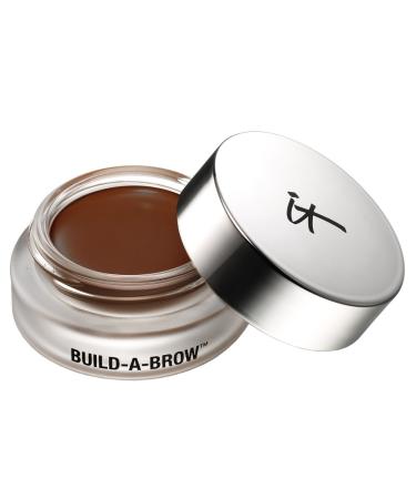 it Cosmetics Build-A-Brow Waterproof 5-in 1 Micro Fiber Creme Gel Stain And Brush (Dark Brown)