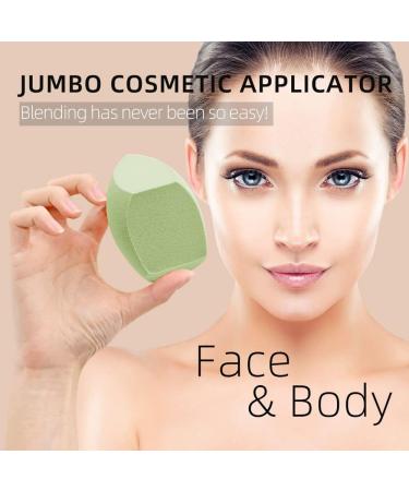 Dolovemk | Extra Large Beauty Egg Blender Makeup Sponge Face Foundation Blending Puffs Height:8.5cm(Dry)/10cm(Wet) (Green) - Buy Online on GoSupps.com