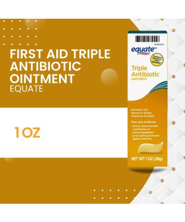 SCHMIDT EMPIRE Equate First Aid Triple Ointment - 24-Hour Wound Care 1 oz (Pack of 2) - International Shipping Available - Buy Online on GoSupps.com