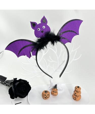 hgnxa Adult Kids Cartoon Bat Wing Shape Headband Woman SPA Hair Hoop Makeup Halloween Taking Photos Christmas Party Headpiece Purple - Buy Online on GoSupps.com