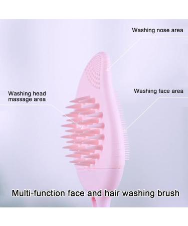 jlceh Silicone Face Scrubber Double Side Silicone Face Scrub Brush Manual Hair Scrubber Handheld Scrubber for Deep Cleaning Skin Solid Powder - Buy Online on GoSupps.com