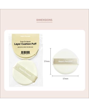 Heart Percent Dote On Mood Makeup Sponge Set - Teardrop Design Blending Puff for Liquid Cream & Powder - 2 Pack - Buy Online on GoSupps.com