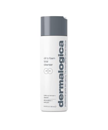 Dermalogica Oil To Foam Total Cleanser for face - Removes make-up sunscreen and debris while cleansing skin in one step for ultra-clean healthy-looking skin 8.4 fl oz
