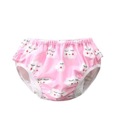 New adorable reusable baby swimming trousers girls swimming diaper for toddlers 0-4 years (shyly Baiyun L-28-36LB/2-3 years) L-28-36LB/2-3 years of shy Baiyun