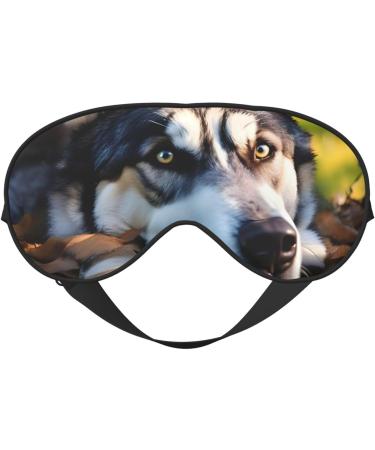 Husky Dog Pattern Eye Mask - Soft Sleep Eye Cover for Travel & Napping | Best Eyeshade for Women & Men - Buy Online on GoSupps.com