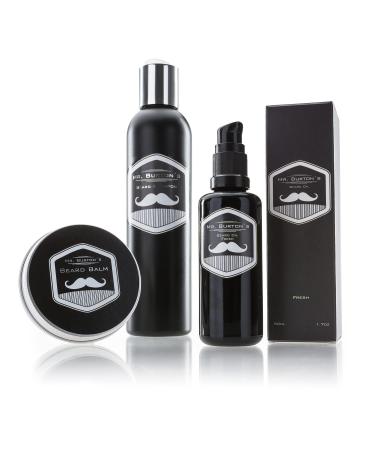 Beard care set Fresh - 3 pieces from Mr. Burton's. Includes beard oil + balm + beard shampoo