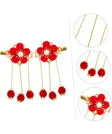 2 Pairs children's hanfu hairpin qipao hair accessories asian hair accessories chinese new year hair bow asian hair pins vintage hair clips Children Hairpins flowers Baby - Buy Online on GoSupps.com