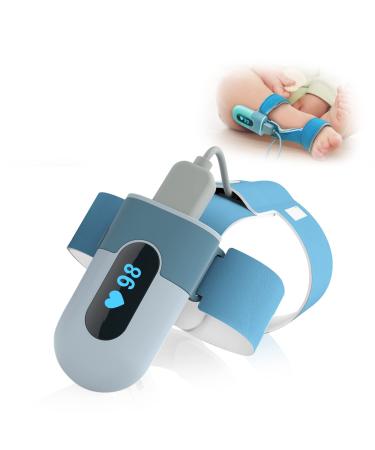 Wellue Baby Foot Monitor,Track Heart Rate, Average Oxygen Level and Movement, Wearable with Bluetooth, Fits Babies 0-36 Months