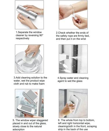 Magnetic Window Brush Outside Magnetic Window Cleaner Glass Wiper Effort Saving Double Sided Window Cleaner Brush with Comfortable Grip for Window Glass Cleaning - Buy Online on GoSupps.com