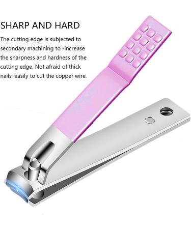 Purple Nail Clipper Set - 7PCS Manicure Kit with Stainless Steel Clippers in PU Leather Case - Buy Online on GoSupps.com