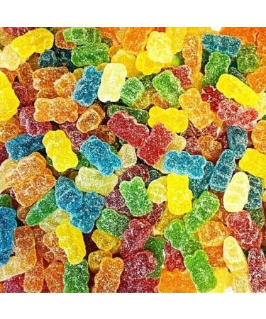 Sour Fizzy Gummy Bear Sweets - 1KG Bag - Fruit Flavour Gummy Bears