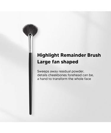 Verdant Touch Powder Fan Brush Fishtail Head Jaw Line Contour Brush Fiber Hair Makeup Artist Cosmetic Tool - Buy Online on GoSupps.com
