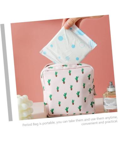 Gleavi Portable Cosmetic Bag | 10-Piece Makeup & Napkin Storage Organizer | Period & Pad Bag | Cute Cartoon Design for Girls - Buy Online on GoSupps.com