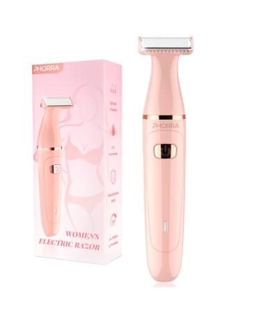 Electric Razor for Women Legs Bikini - Rechargeable Lady s Shaver and Trimmer with Unique One Ultra-Thin Blade Design  Quickly Remove Hair in One Pass