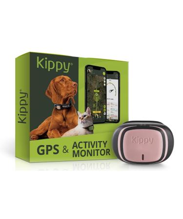 Kippy- GPS Tracker collar Evo for dogs and cats- health and activity tracker- waterproof- wastewater- location device with immediate valley and LED- Rose - Buy Online on GoSupps.com