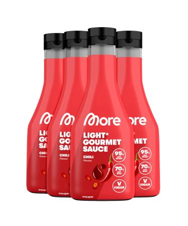 MORE Light Gourmet Sauce 4 x 285ml - Chili low-calorie sauce no added sugar and unnecessary fat 4 x Chili