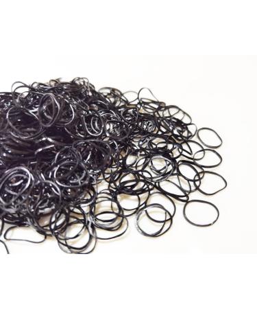 Bellure 3000 Pcs Black Small Elastic Hair Bands Rubber Bands For Hair Mini/Tiny Hair Elastics Bands Elastic Hair Ties Hair Bobbles For Women and Girl (Black 3000 pcs)