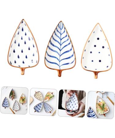 MAGICLULU 3pcs Sauce Dish Food Sauce Cups Kitchen Appetizer Plate Milk Heating Pot Condiment Dish Sauce Dipping Bowls Dip Bowls Platter Trays Hide a Key Rock Snack Ceramics Ceramic Plate 14.8X8.4X2.5CM Assorted Color - Buy Online on GoSupps.com