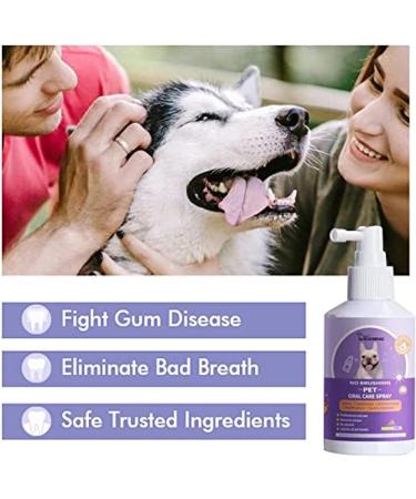 CHENGDAN Dog and Cat Tooth Cleaning Spray No Brushing Enhancement Cleaning Formula Pet Tooth Cleaning Spray Target Fresh Breath and Tartar Control (3pcs) - Buy Online on GoSupps.com