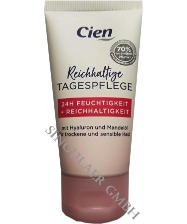  Cien CIEN Rich Day Care with Hyaluronic Acid and Almond Oil for Dry and Sensitive Skin - 1 x 50 ml - Buy Online on GoSupps.com