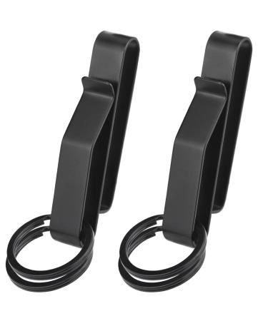 Duty Belt Key Holder Belt Key Clip Stainless Steel Tactical Stealth Belt Loop Key Ring Holder with Keyrings UIInosoo for Police Handcuff and Fire Agencies Fits Max 2.25 Inch Belt Black 2 Pack - Buy Online on GoSupps.com