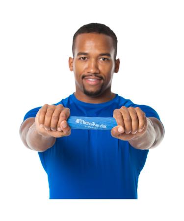 THERABAND Resistance FlexBar for Men and Women Strength Grip and Elbow Training and Pain Relief Home Gym Equipment Intermedium Level Blue Heavy Heavy Blue - Heavy