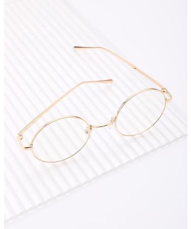 Pro Acme Retro Round Metal Frame Clear Lens Glasses - Stylish Non-Prescription Eyewear for International Shipping - Buy Online on GoSupps.com